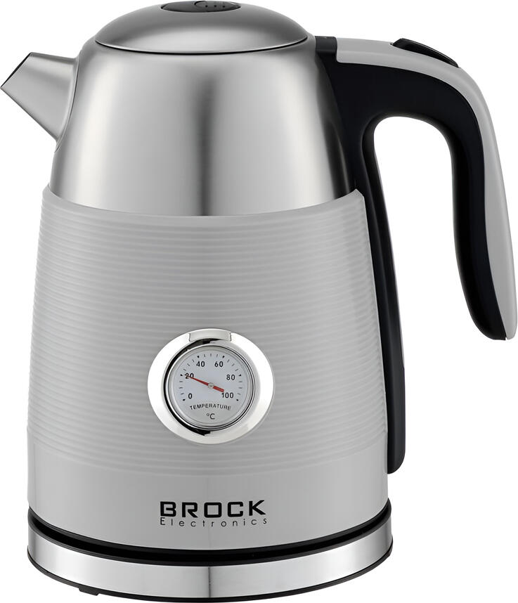 BROCK Electric Kettle WK 9805 GY, 1.7L, 1850-2200W, Grey