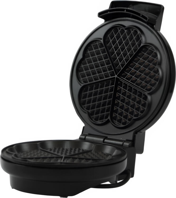 BROCK WM 3002 BK Waffle Maker, 1000W Non-Stick Aluminum Plates, Uniform Heating System, Compact Black Design with Overheating Protection