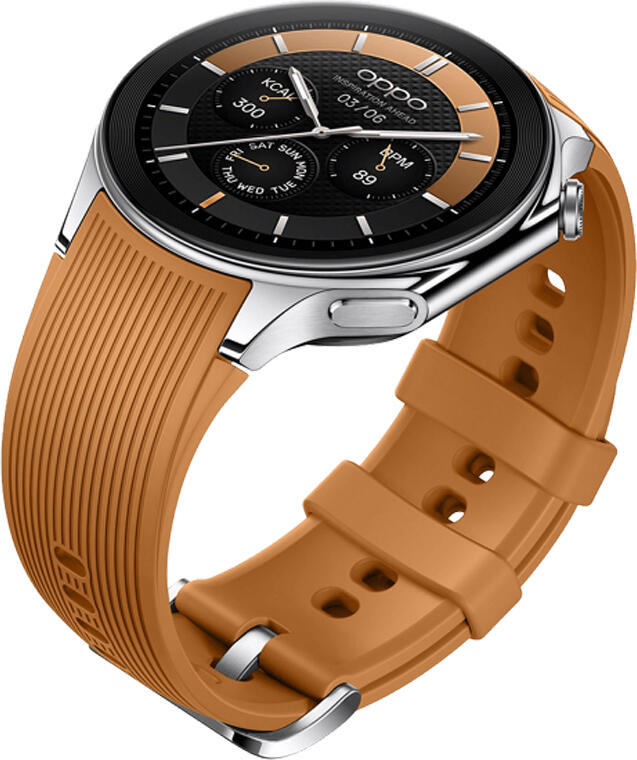 Oppo Watch X (OWWE231) Smartwatch, 1.43" AMOLED Sapphire Glass, Wear OS 4, 2GB RAM, 32GB ROM, 500mAh Battery, 5ATM IP68, GPS, Heart Rate & SpO2