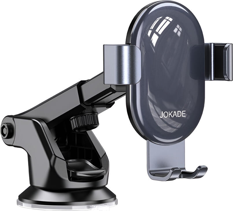 Jokade JE037 Jinya Series Car Phone Holder, Gravity Automatic Fixation, Telescopic Arm, 360 Degree Rotation, Suction Cup for Windshield and Dashboard, ABS PS