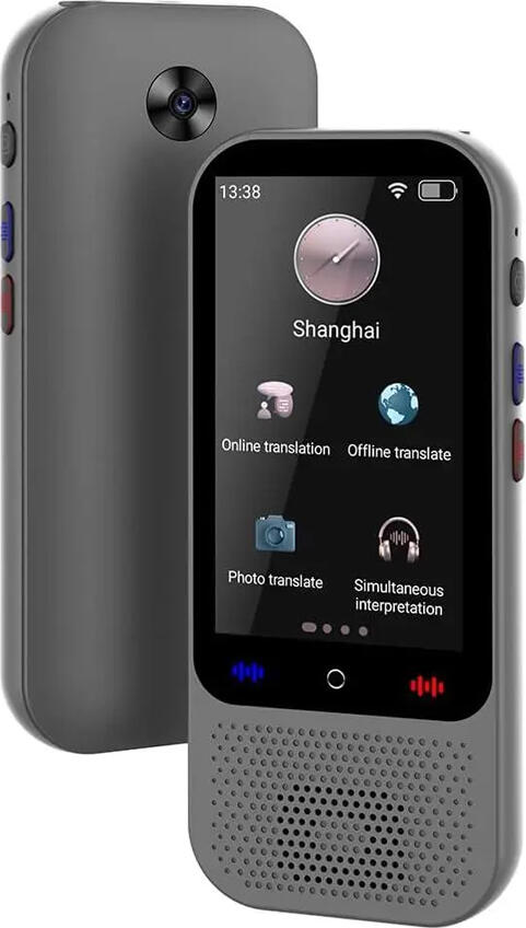 S80 Pro AI Translation Device, 3-inch Color Screen, 1GB RAM, 8GB Storage, 138 Online and 19 Offline Languages, Real-time Bidirectional Photo Translation, Metal Body, Black