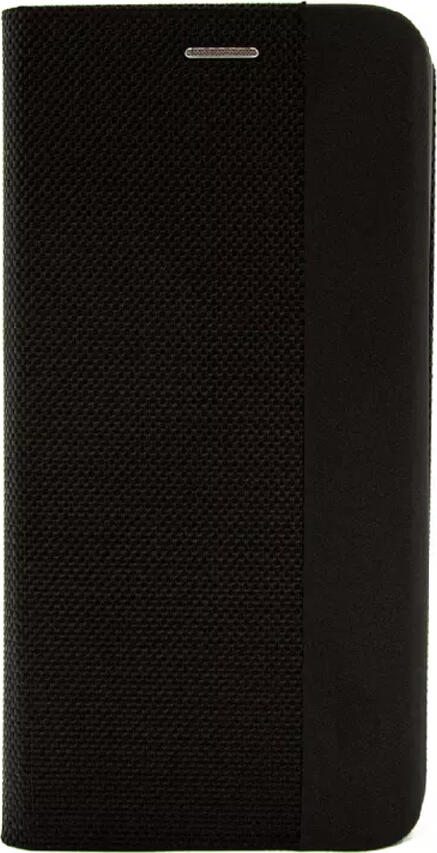 Husa Tip Carte WOO Shell Flip Nylon Negru pentru Xiaomi Redmi Note 14 Pro 4G/5G si Note 14 Pro Plus 5G, Protectie 360 Grade Shockproof si Anti-praf