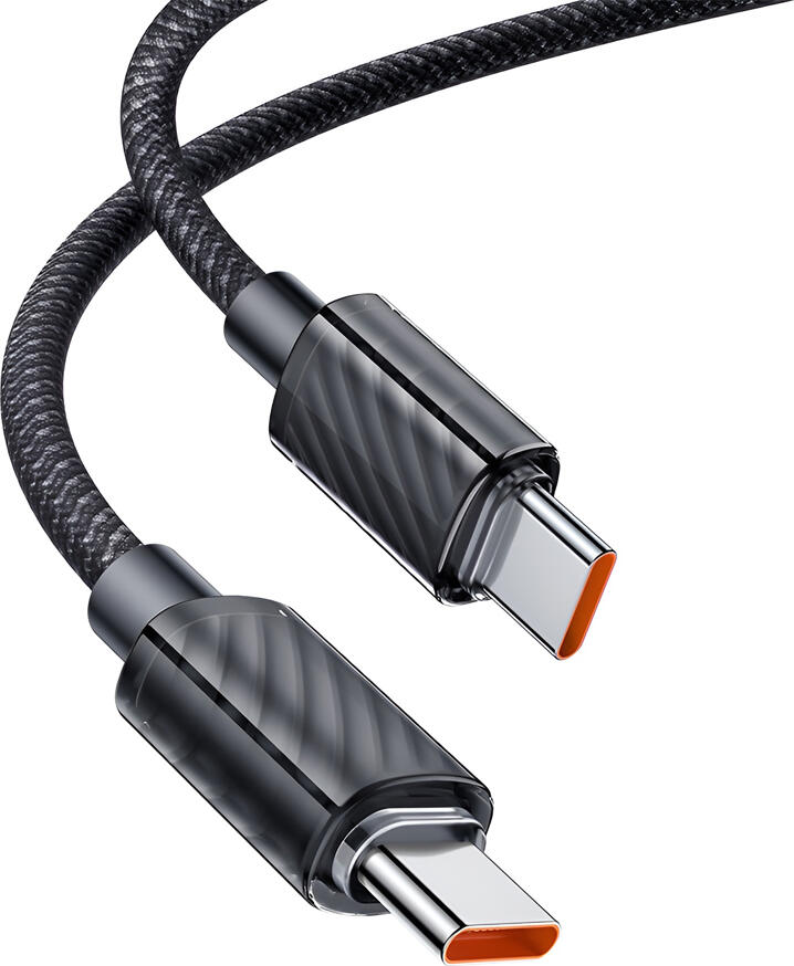 Mcdodo Dichromatic Series USB Type-C to Type-C Cable, Black, 100W 5A PD Fast Charging, 1.2m Nylon Braided Durable Cord for MacBook, iPad Pro, Type-C Laptops