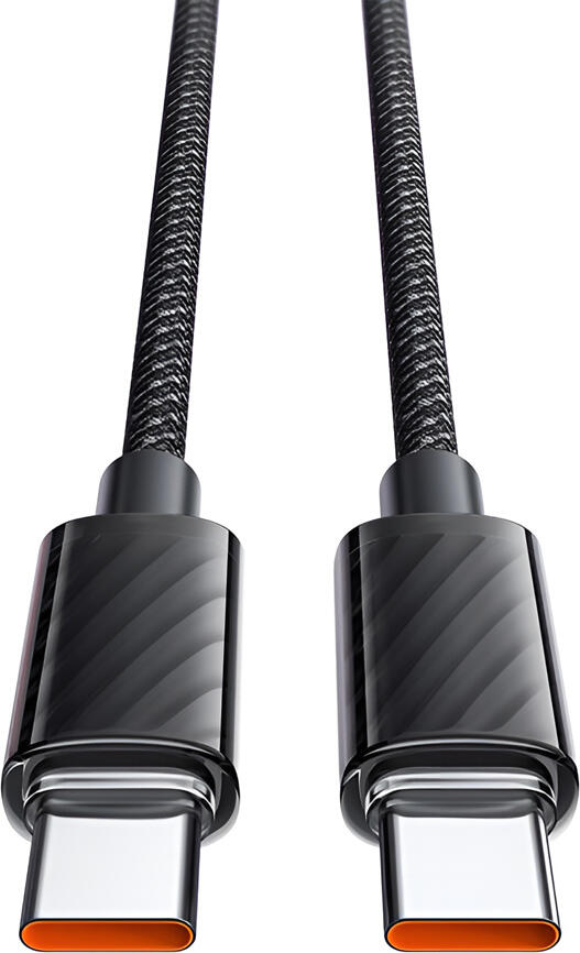 Mcdodo Dichromatic Series USB Type-C to Type-C Cable, Black, 100W 5A PD Fast Charging, 1.2m Nylon Braided Durable Cord for MacBook, iPad Pro, Type-C Laptops