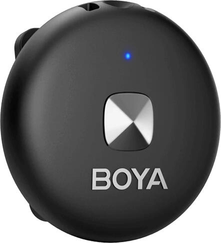 Boya Omic-D-B Dual-Channel Wireless Microphone System for iOS Lightning, 2.4GHz, 48kHz/24-bit, Omnidirectional with Noise Cancellation and Charging Case