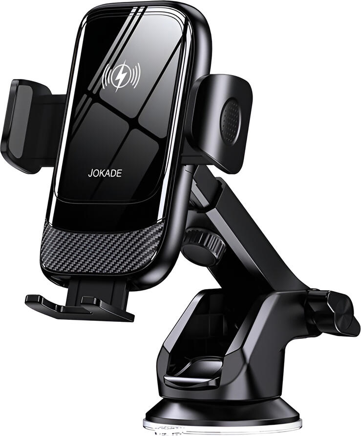 Suport Auto cu Incarcare Wireless Jokade JH034, Putere Maxima 15W Qi, Brate cu Deschidere Automata si Senzor Inteligent, pentru Telefoane 4.5-7 poli