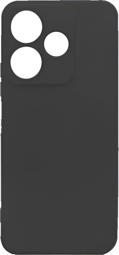 WOO Liquid Silicone Case for Xiaomi Redmi Note 14 5G, Black, Shockproof Soft-touch Back Cover with Microfiber Lining and Raised Camera Protection