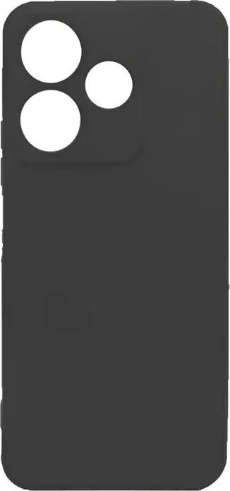 WOO Liquid Silicone Case for Xiaomi Redmi Note 14 5G, Black, Shockproof Soft-touch Back Cover with Microfiber Lining and Raised Camera Protection