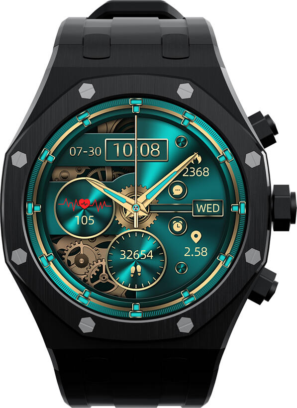 Charome Smart Watch HD Call T12 Amoled, Black