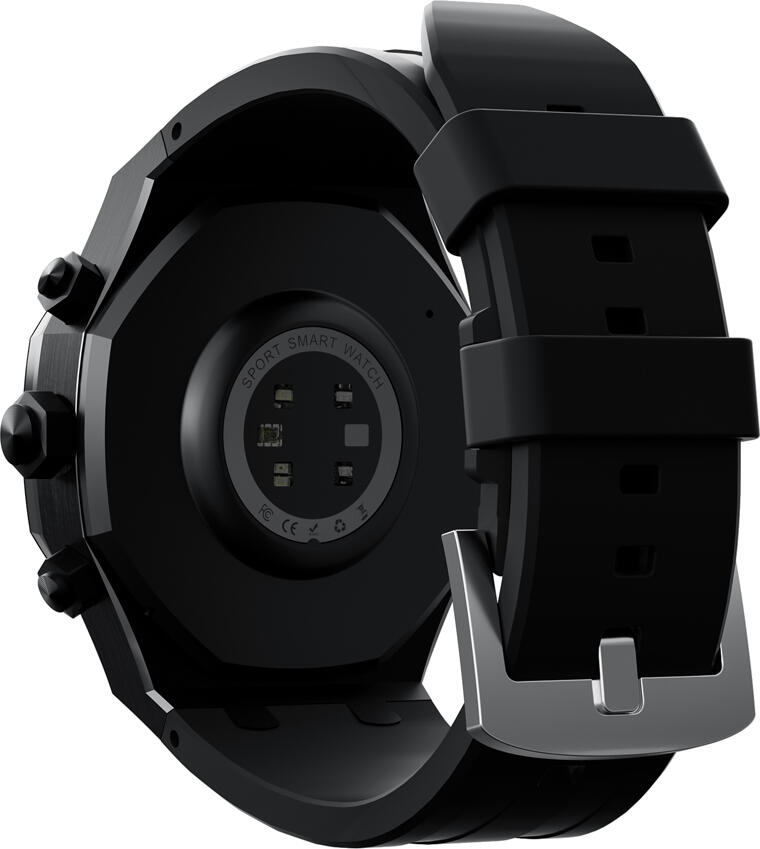 Smartwatch Charome T12 Amoled - Negru, cu ecran AMOLED de 1.43 inch, apeluri Bluetooth HD, monitorizare ritm cardiac si SpO2, baterie 260mAh, Android si iOS