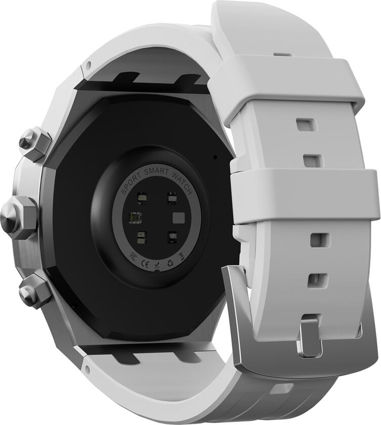 Charome T12 Amoled Smart Watch - Silver, with 1.43-inch AMOLED Display, HD Bluetooth Calling, Heart Rate and SpO2 Monitoring, 260mAh Battery, Android and iOS