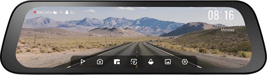 Видеорегистратор-зеркало 70mai S500, разрешение 3K, Sony STARVIS 2 IMX675, IPS-экран 9.35 дюймов, Night Owl Vision, двухканальный HDR, ADAS, суперконденсатор