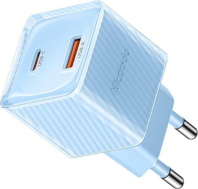 Mcdodo GAN Series 1*USB-A+1*Type-C 33W, Blue