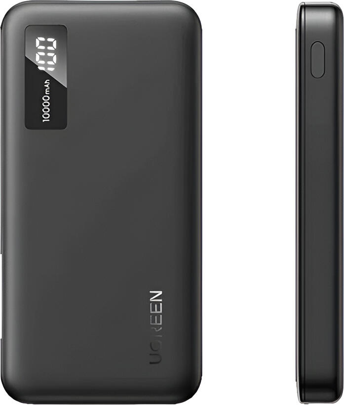 UGREEN 10000mAh Power Bank 22.5W Fast Charging Portable Battery, Model 25742, USB-C Bidirectional 20W, LED Digital Display, Airline Approved, Black