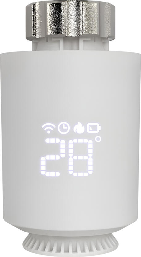 Termostat Inteligent pentru Calorifer Avatto TRV06 Zigbee 3.0, Control Aplicatie Tuya Smart Life, Ecran LED, Programare Sabatare, Alb ABS