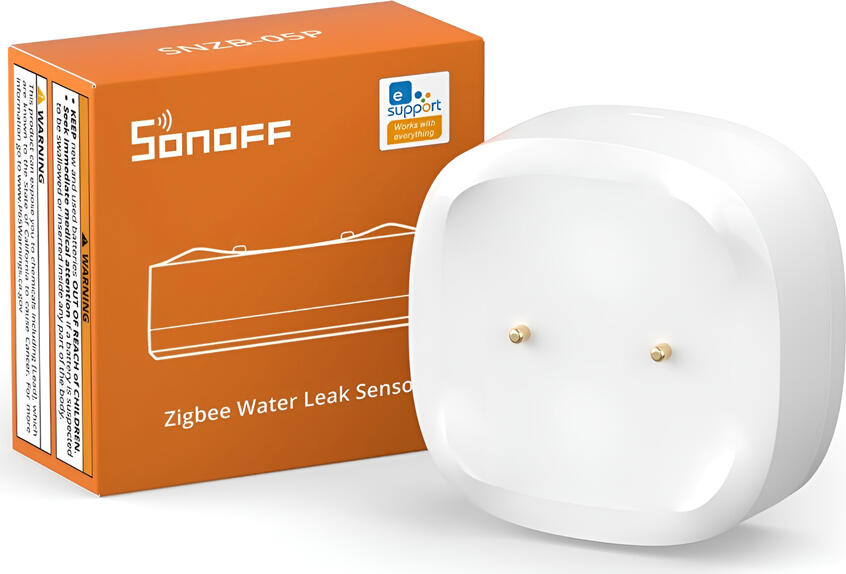 Sonoff SNZB-05P Zigbee 3.0 Water Leakage Sensor, IP67 Waterproof Real-time Drip Detection, eWeLink App Support, Alexa & Google Assistant Compatible