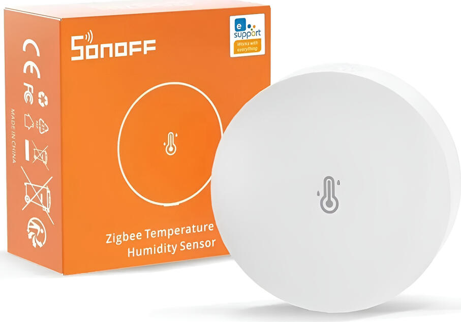 Sonoff SNZB-02P Zigbee 3.0 Temperature and Humidity Sensor, Swiss-made Hygrometer, CR2477 Battery, eWeLink App, White Polycarbonate