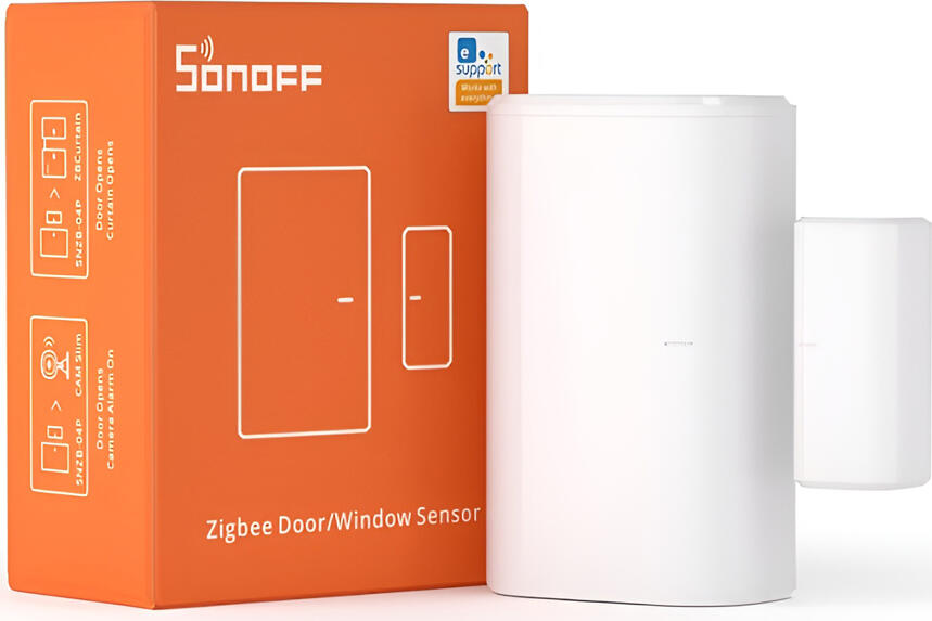 Sonoff SNZB-04P Zigbee 3.0 Door and Window Sensor, Tamper-proof Protection, CR2477 Battery 5+ Year Life, eWeLink App Notifications, White PC
