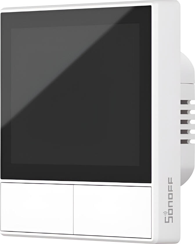Intrerupator Intelig de Perete Sonoff NSPanel Wi-Fi cu Doua Canale, Ecran Tactil Color de 3.5 inch, Termostat si Senzori Integrati, Control Voce