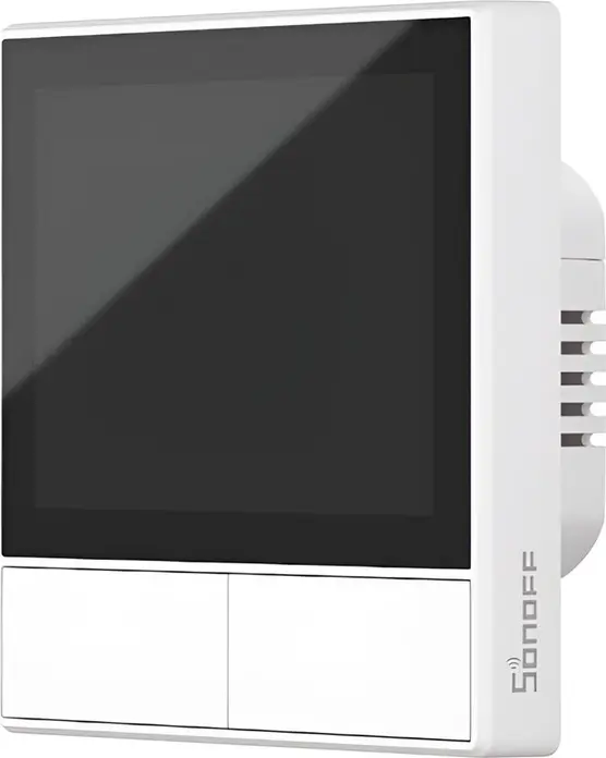 Intrerupator Intelig de Perete Sonoff NSPanel Wi-Fi cu Doua Canale, Ecran Tactil Color de 3.5 inch, Termostat si Senzori Integrati, Control Voce