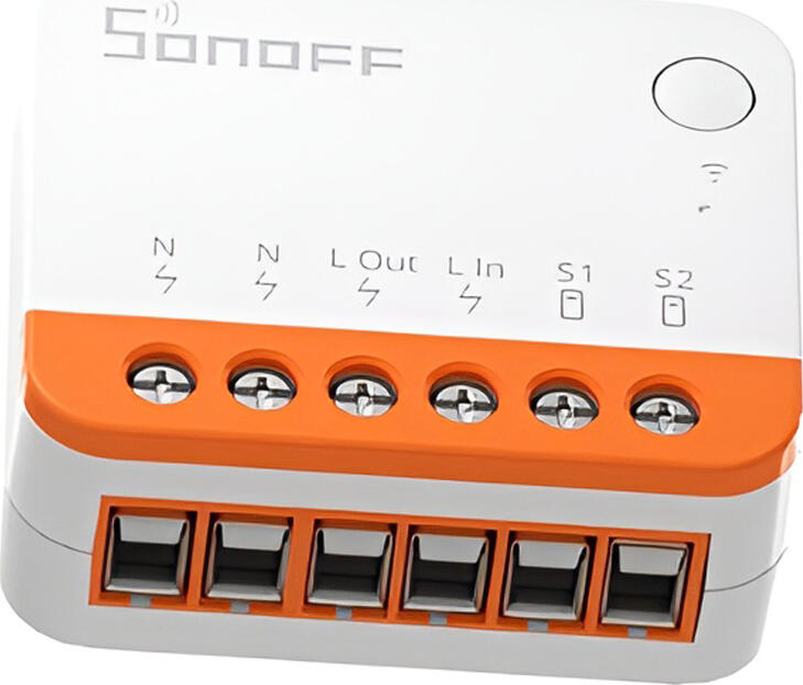 Sonoff MINIR4 Extreme Wi-Fi Smart Switch ESP32 10A 100-240V Neutral Required Flame Retardant PC White Alexa Google Assistant Overload Protection