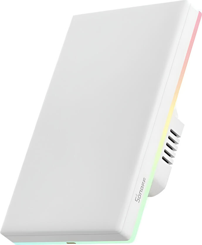 Sonoff TX Ultimate T5 Smart Touch Wall Switch, 1-gang, Wi-Fi and BLE, RGB LED Edge Lighting, eWeLink App, Alexa and Google Home, Neutral Wire Required, 86x86mm