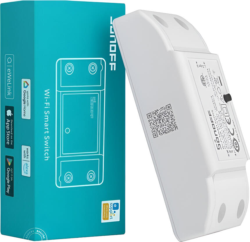 Sonoff BASICR4 Wi-Fi Smart Switch ESP32 100-240V AC 2400W Max Load eWeLink App Control Alexa Google Assistant Voice Control White Flame Retardant PC