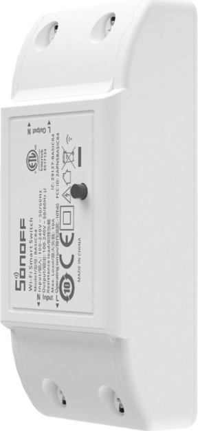 Sonoff BASICR4 Wi-Fi Smart Switch ESP32 100-240V AC 2400W Max Load eWeLink App Control Alexa Google Assistant Voice Control White Flame Retardant PC