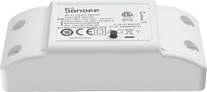 Sonoff BASICR4 Wi-Fi Smart Switch ESP32 100-240V AC 2400W Max Load eWeLink App Control Alexa Google Assistant Voice Control White Flame Retardant PC
