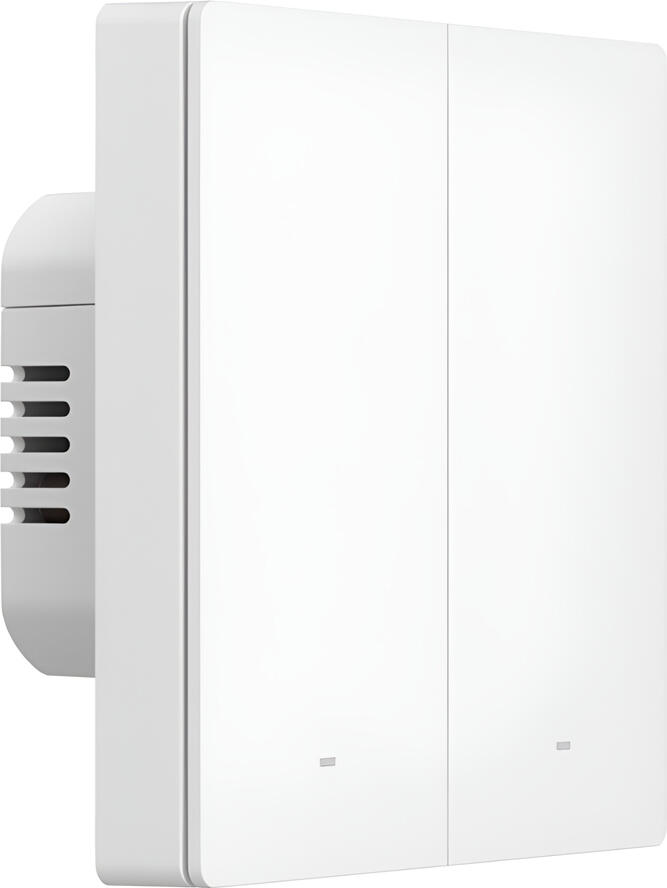 Sonoff SwitchMan M5 Smart Wall Switch, 2-Gang Matter Compatible, Wi-Fi 2.4GHz, Neutral Required, 10A 2200W, Voice Control, eWeLink App, White PC