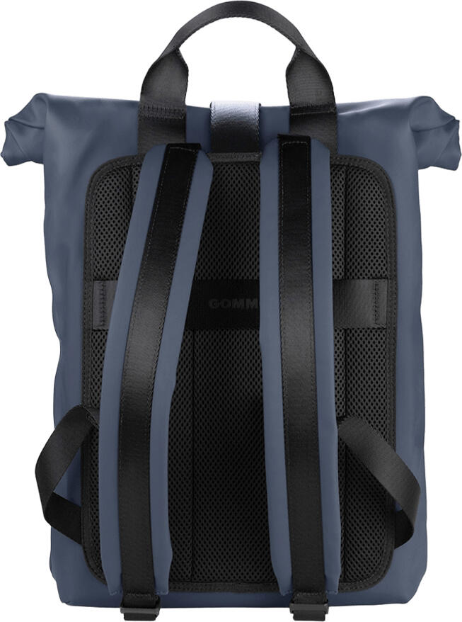 Tucano Gommo Rolltop 15.6 BKGOMRT15 Waterproof Laptop Backpack for 15.6 inch Laptops and MacBook Pro 16, Recycled PET Rubber-effect Material, Blue