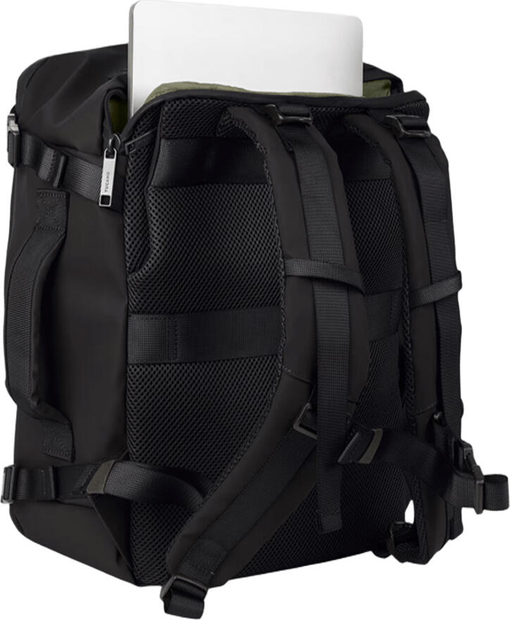 Tucano Tugo M Dry BKTUGDR-M Waterproof Travel Laptop Backpack, 20L, Black, for 15.6 inch Laptops or MacBook Pro 16, Recycled PET, Cabin Size
