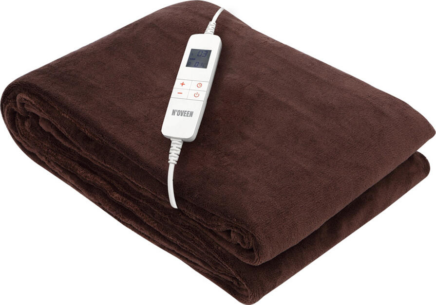 NOVEEN Electric Heated Blanket EB655 Brown 180x130 cm