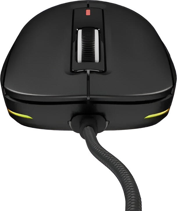 Genesis Krypton 660 Wired Gaming Mouse, Black, PixArt PAW3327 Optical Sensor 12000 DPI, Huano Purple 90M Mechanical Switches, RGB, Paracord Cable, 49g