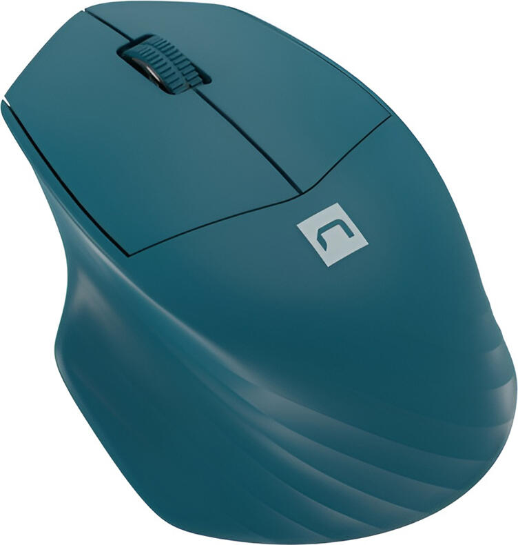 Natec Siskin 2 NMY-1972 Wireless Mouse, Bluetooth 5.0 & 2.4 GHz, 1600 DPI Optical Sensor, Silent Click, Multi-device Support, Ergonomic Right-hand, Blue