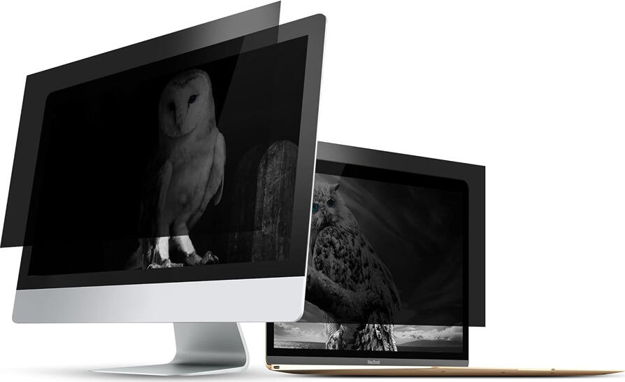 Natec Owl Privacy Filter 15.6 inch 16:9 Anti-Glare Screen Protector Micro-blinding Technology Anti-Scratch and Anti-Fingerprint