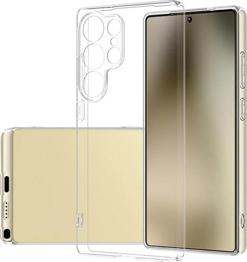 WOO Clear TPU Case for Samsung Galaxy S25 Ultra 6.8", Shock-Resistant Anti-Slip Ultra-Thin Transparent Protective Cover