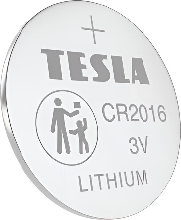 TESLA CR2016 Lithium Manganese Dioxide Battery 3V 80-90mAh Silver Coin Cell for Remote Controls, Watches, Car Keys and Electronic Scales