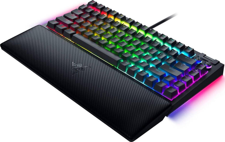 Razer BlackWidow V4 75% Mechanical Gaming Keyboard, Black Edition, Hot-swappable, RGB Chroma, 8000Hz Polling, Aluminum Top Case, White