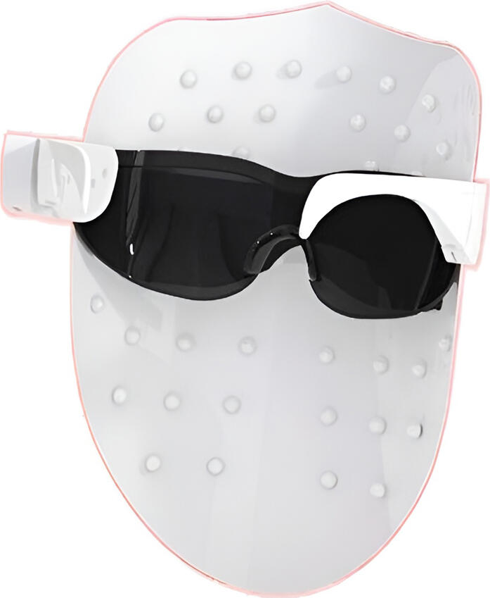 BestWay BFM-02A LED Light Therapy Mask, 34 High-Brightness LEDs, Red Blue Green Orange Modes for Acne and Wrinkles, Adjustable Fit, White
