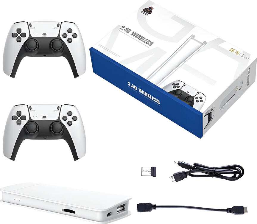 M15 Plus Retro Game Console Stick, 64GB Storage, Dual-Core Cortex-A7 CPU, HDMI 4K Output, 20,000+ Classic Games, 23 Emulators, 2 Wireless Controllers