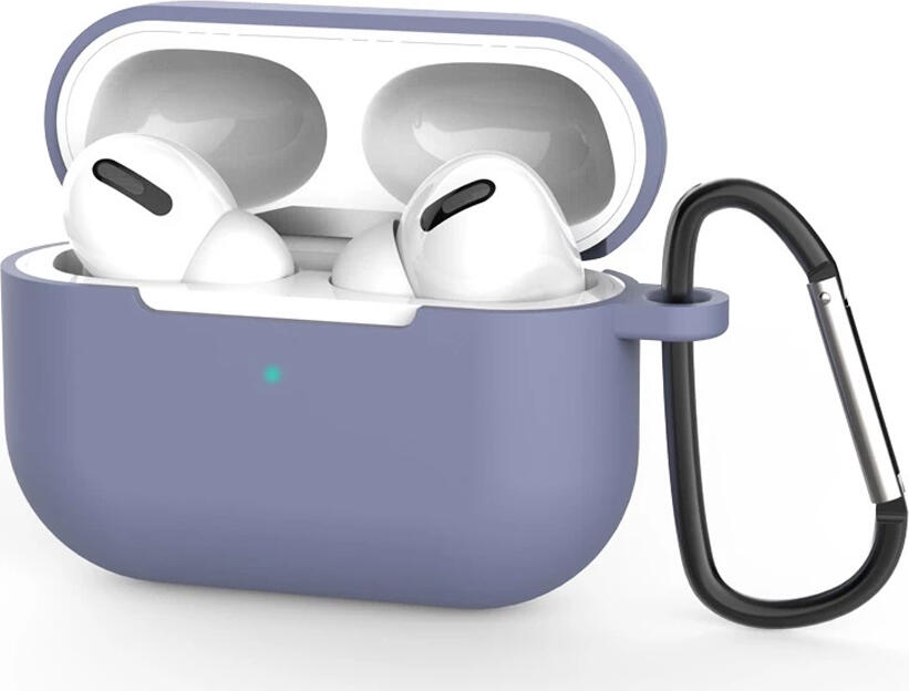 Helmet Silicone Protective Case for Apple AirPods Pro 2, Shockproof Anti-Scratch Cover with Carabiner Clip, Precise Fit Charging Port Access
