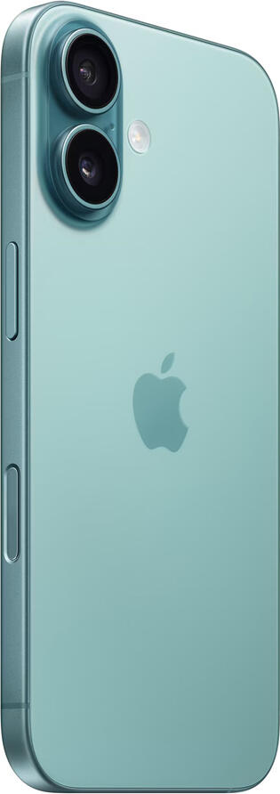Смартфон Apple iPhone 16, цвет Teal, OLED-дисплей Super Retina XDR 6.1 дюйма, процессор A18, 8 ГБ ОЗУ, двойная камера Fusion 48 МП, аккумулятор 3561 мАч, USB-C, 5G, Wi-Fi 7, iOS 18, IP68