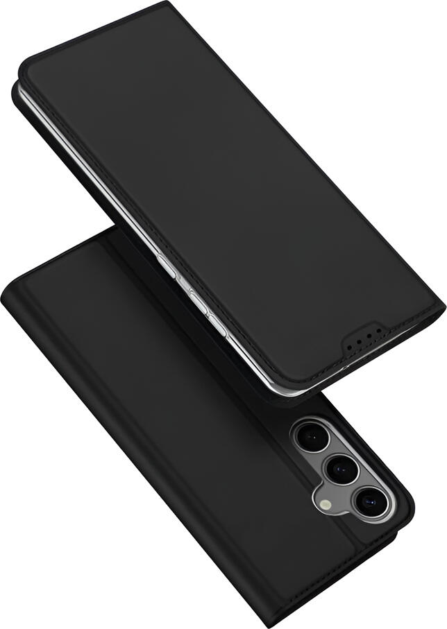 Husa Tip Portofel DUX DUCIS SkinPro pentru Samsung Galaxy S25 Plus, Negru, Piele PU, Copertie Flip cu Sloturi Card, Suport Integrat, Protectie Totala