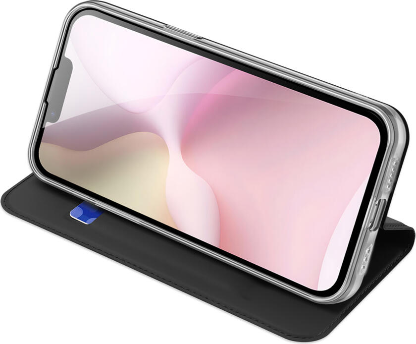DUX DUCIS SkinPro Wallet Flip Case for Apple iPhone 16e 17e, Black PU Leather Shockproof Full Body Cover with Card Slots and Horizontal Stand