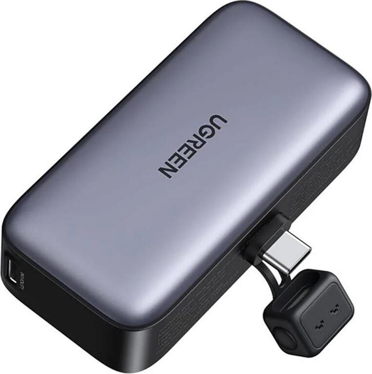 UGREEN Power Bank 5000mAh Mini Portable Charger with Foldable Stand, 22.5W PD QC Fast Charging, USB-C Interface, Compact Pocket-Sized Battery