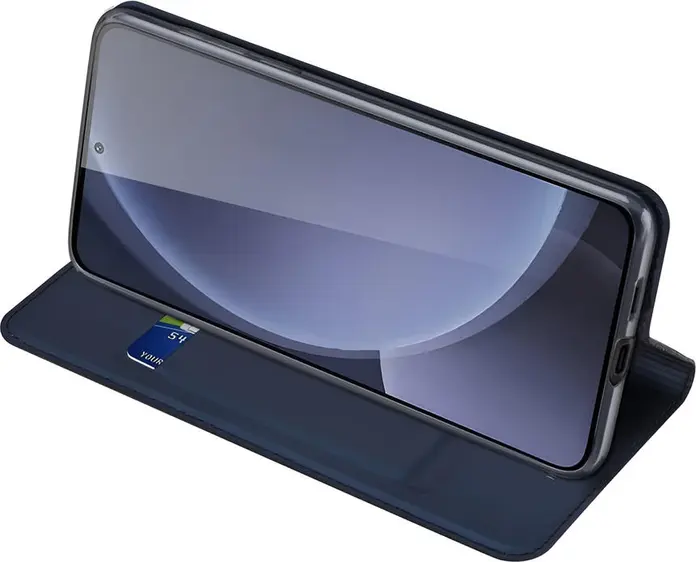 Husa Tip Portofel DUX DUCIS SkinPro pentru Samsung Galaxy S25 Plus, Albastru, Piele PU, Copertie Flip cu Sloturi Card, Suport Integrat, Protectie Totala