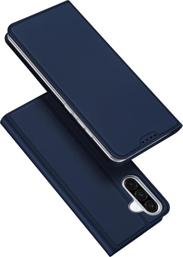 Husa Wallet DUX DUCIS SkinPro pentru Samsung Galaxy A36 5G A56 5G, Cover Flip din Piele PU Albastru cu TPU, Suport Carduri, Stand, Clapeta Magnetica