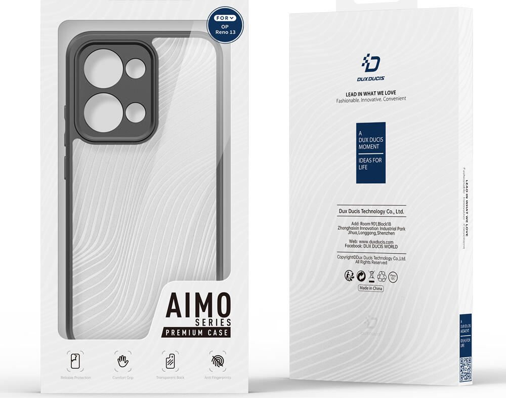 DUX DUCIS AIMO Case for OPPO Reno 13, Slim Shockproof Protective Cover, TPU and PC Hybrid Material, Matte Anti-Fingerprint Design with Reinforced Corners