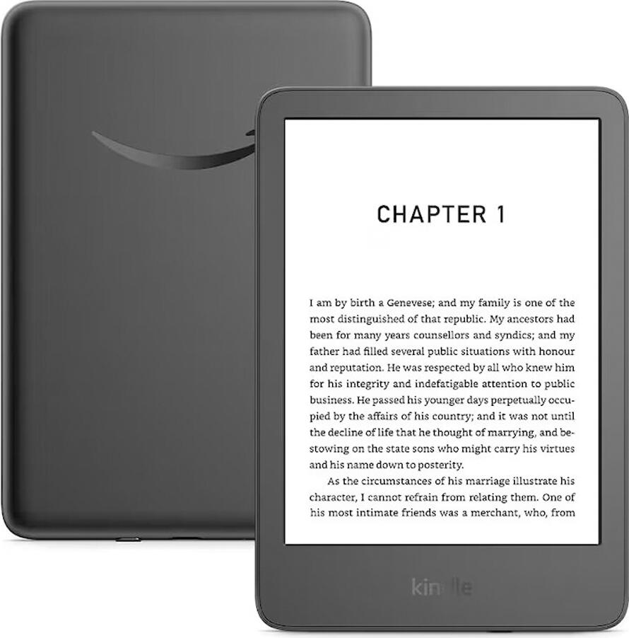 Cititor E-book Amazon Kindle (Generatia a 11-a) 2024, Ecran E-ink de 6 inch 300 ppi, Memorie 16 GB, Lumina Calda Reglabila, USB-C, Wi-Fi, Bluetooth, Negru